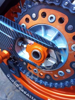 Achsblöcke orange  passend für KTM 690 SMC-R Enduro R Adventure Duke